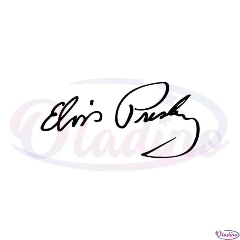 Elvis Presley Autographed Svg File Svgpng Dxf Etsy