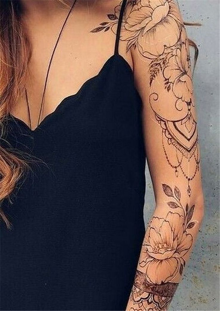 Exclusive And Stunning Arm Floral Sleeve Tattoo Designs For Your