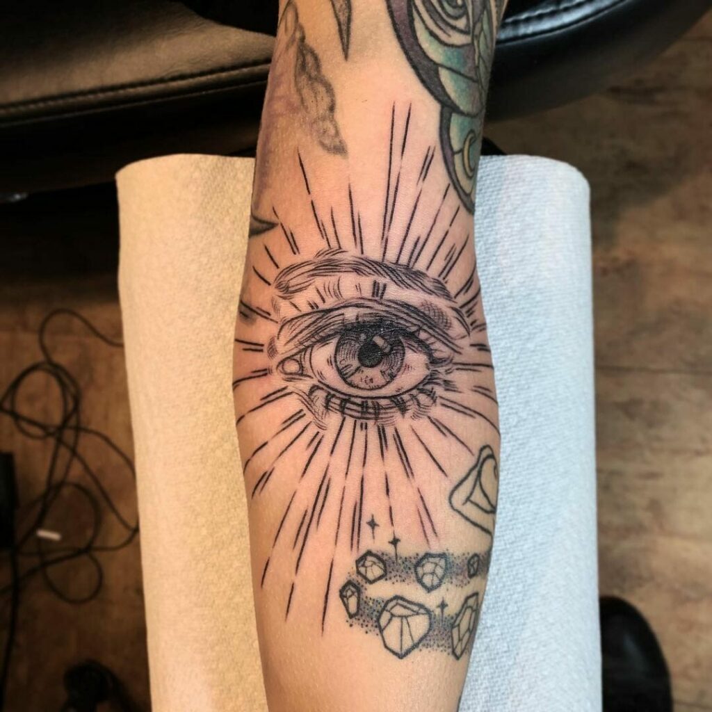 Eye Tattoo On The Elbow Tattoogrid Net