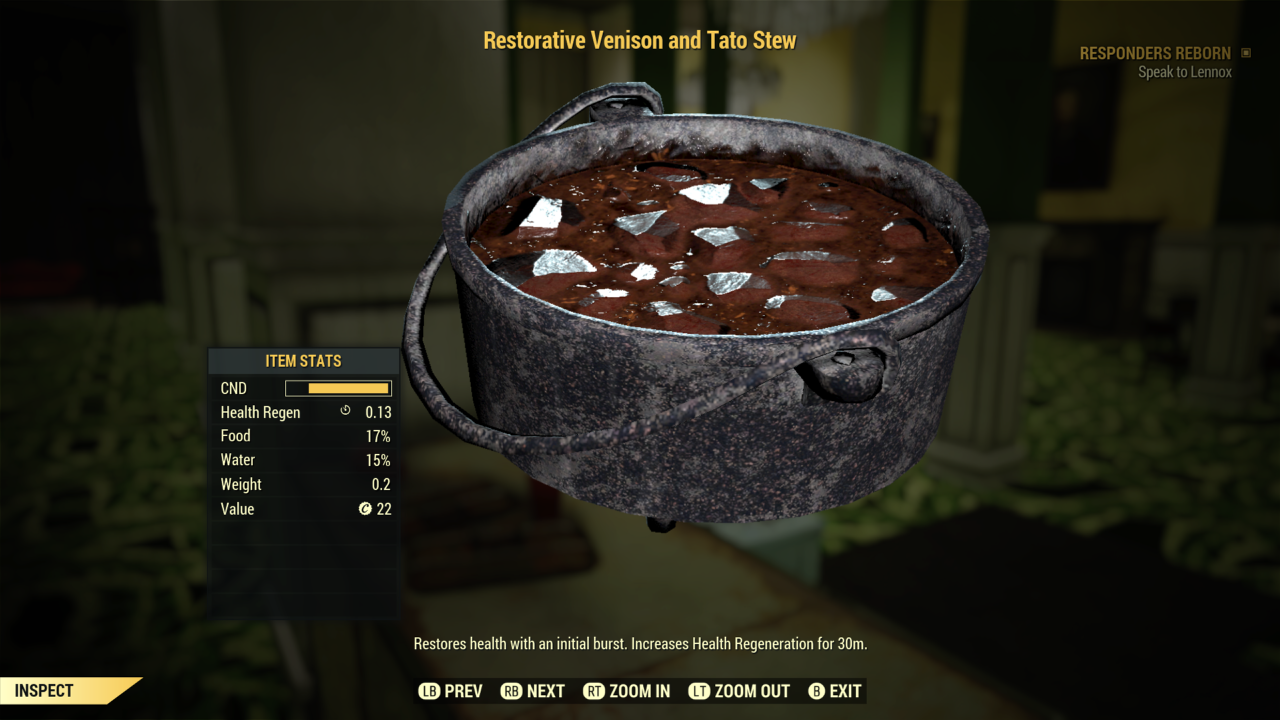 Fallout 76 Venison And Tato Stew By Spartan22294 On Deviantart