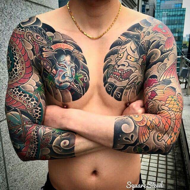 Family Arm Sleeve Tattoo Ideas Yakuza Totems Fullback Luud Kiiw