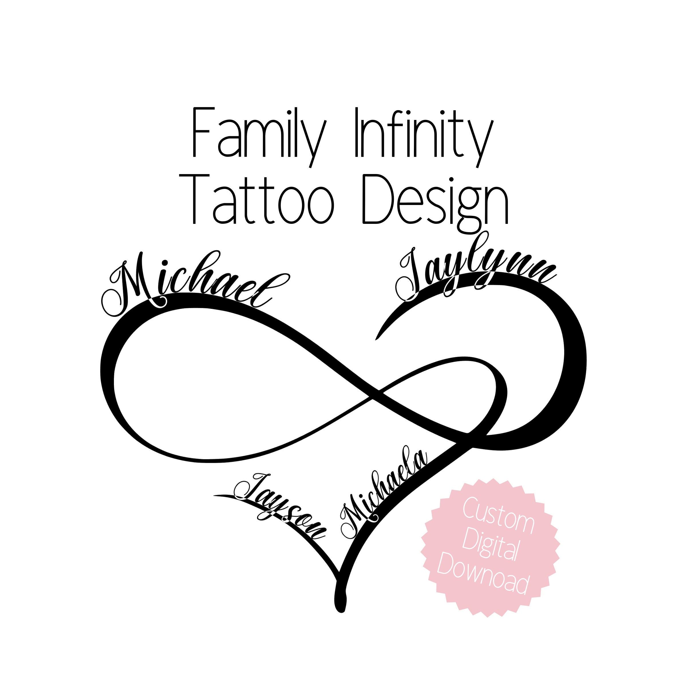 5 Heartwarming Family Infinity Tattoo Ideas With Names