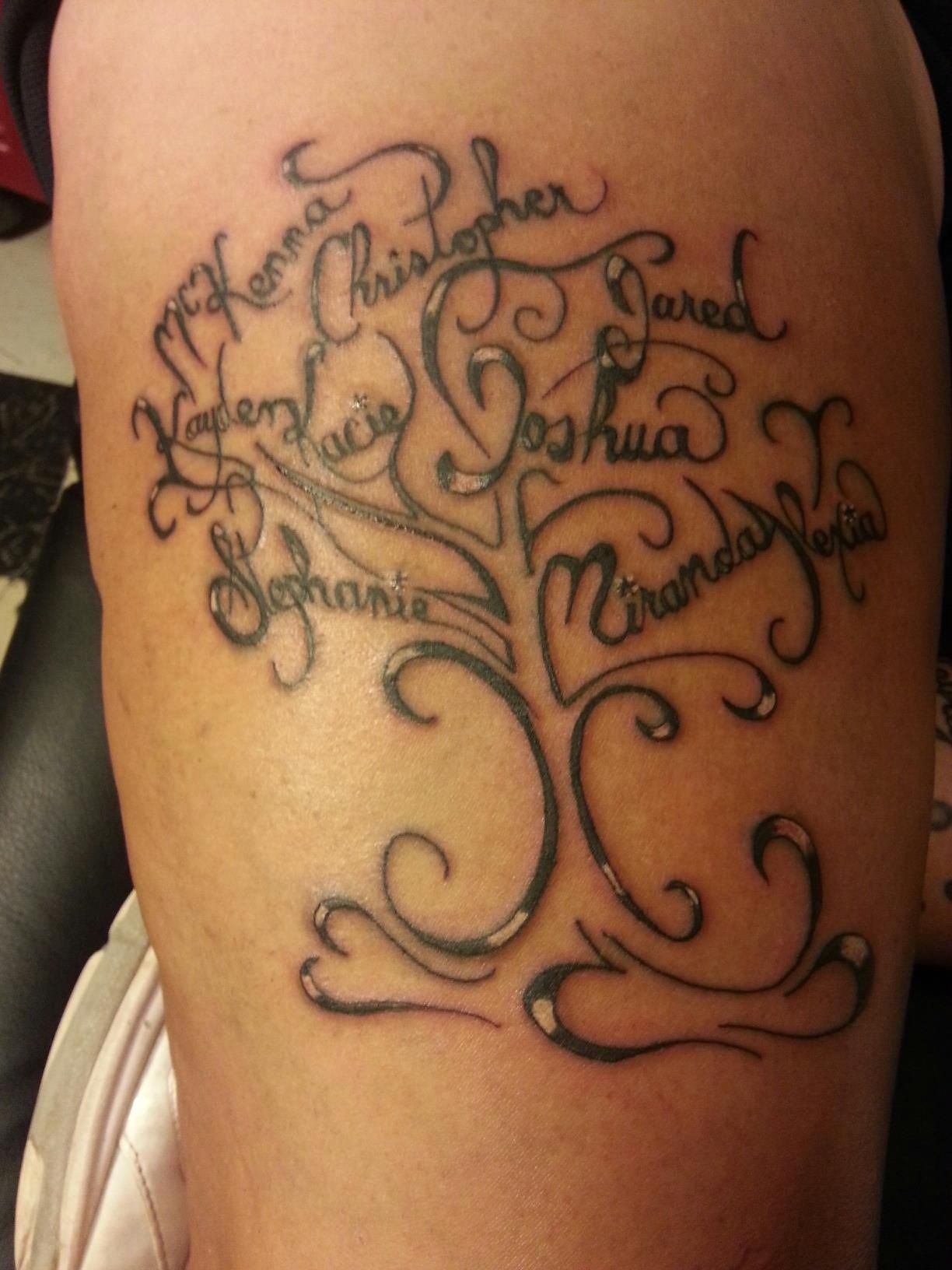 Family Tree Tattoo Ideas With Names