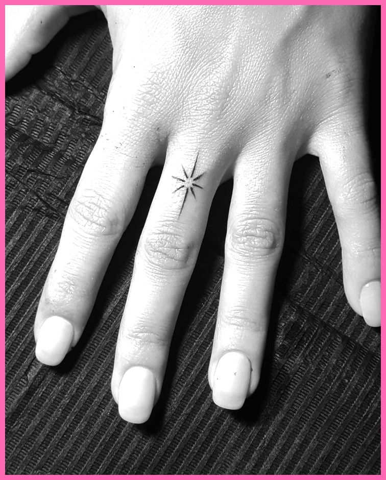 Fanciful Small Star Tattoos On Finger