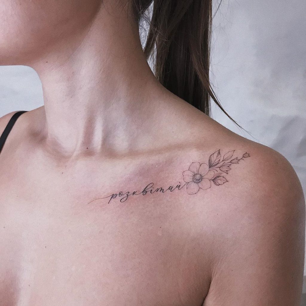 Stunning Small Collar Bone Tattoos for Women