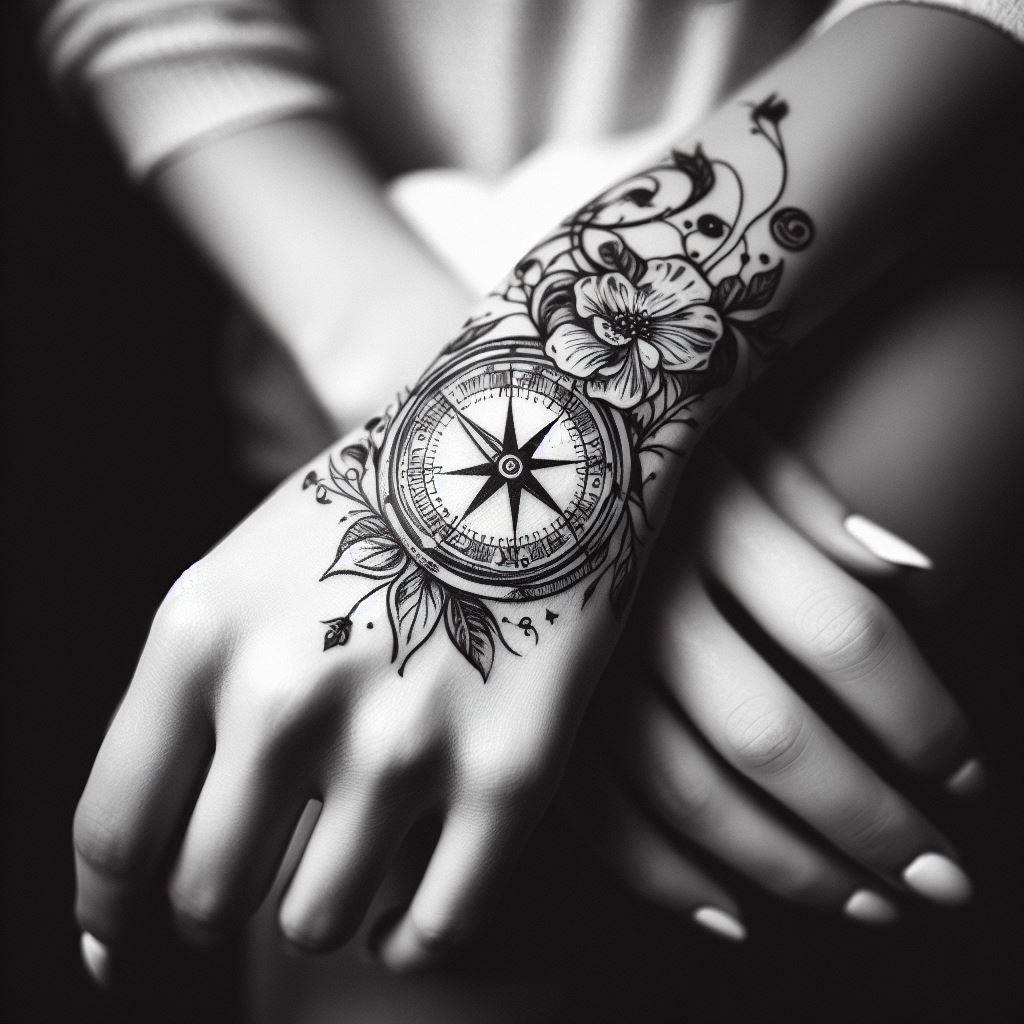 Feminine Compass Tattoo Navigating Life S Journey With Elegance Your