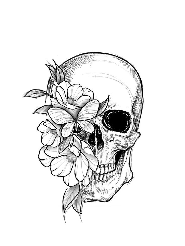 Feminine Skull Tattoos Floral Skull Tattoos Skull Tattoo Flowers Flower Skull Small Skull