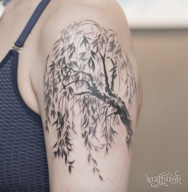 5 Enchanting Feminine Willow Tree Tattoo Ideas