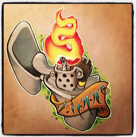 Flash Zippo Lighter Tattoo: Ignite Your Ink Inspiration