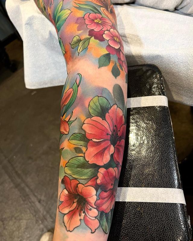 Floral Arm Sleeve By Damon Conklin Tattoonow