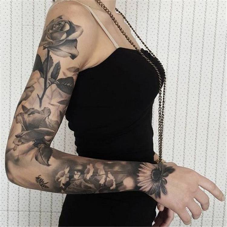 Floral Arm Tattoo Nature Tattoo Sleeve Floral Tattoo Sleeves