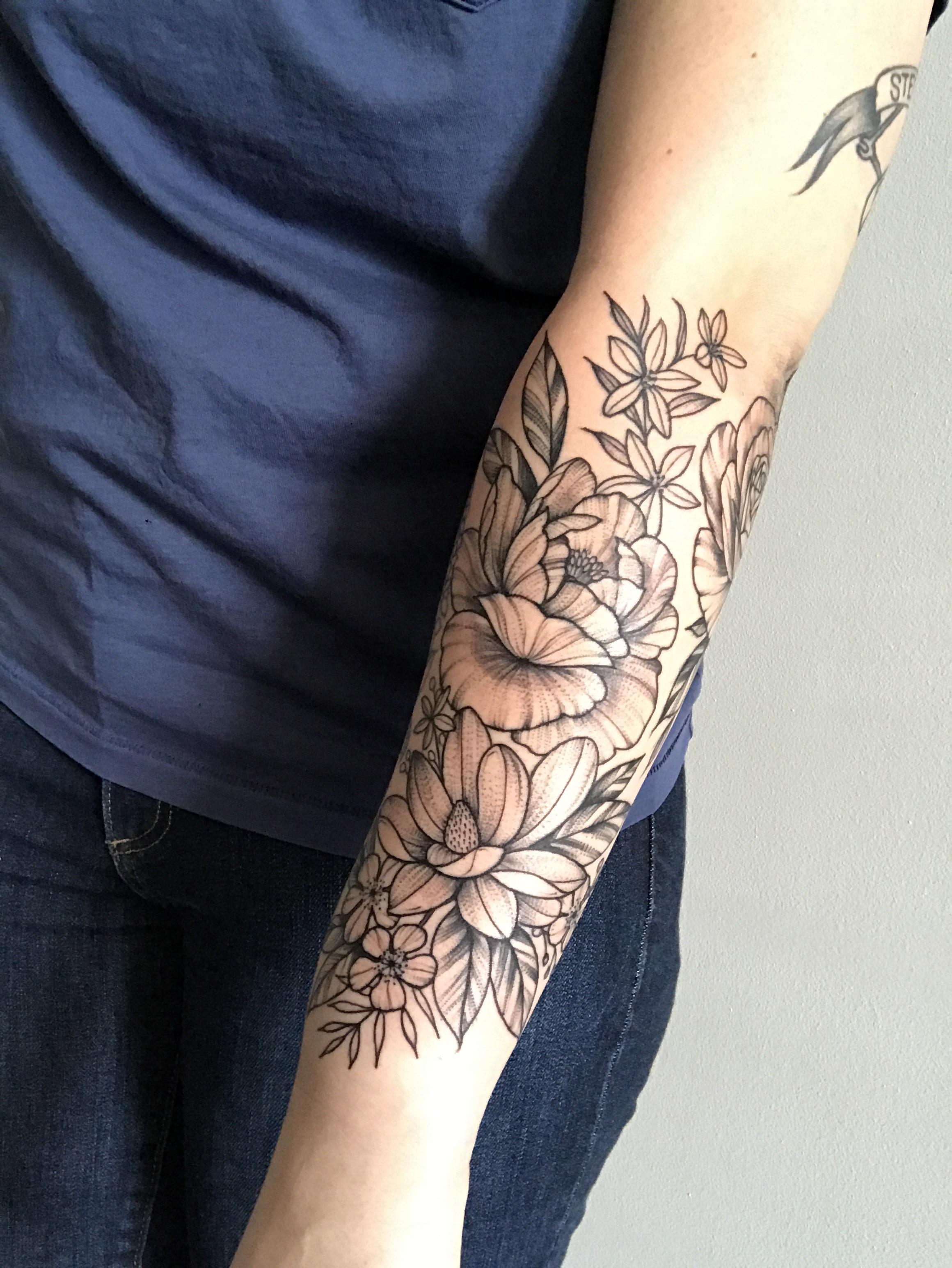 Floral Half Sleeve