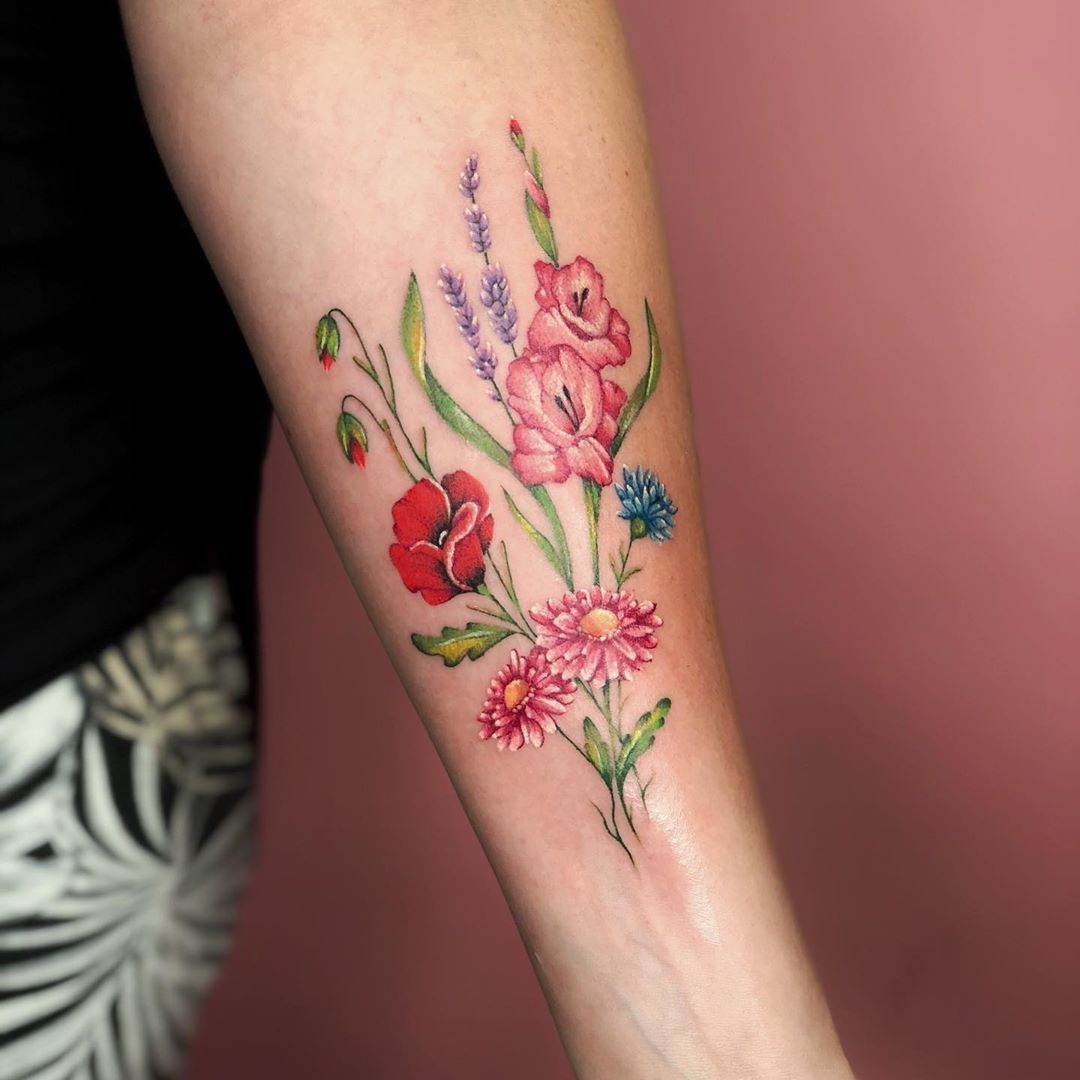 Flower Bouquet Tattoo Ideas Best Flower Site