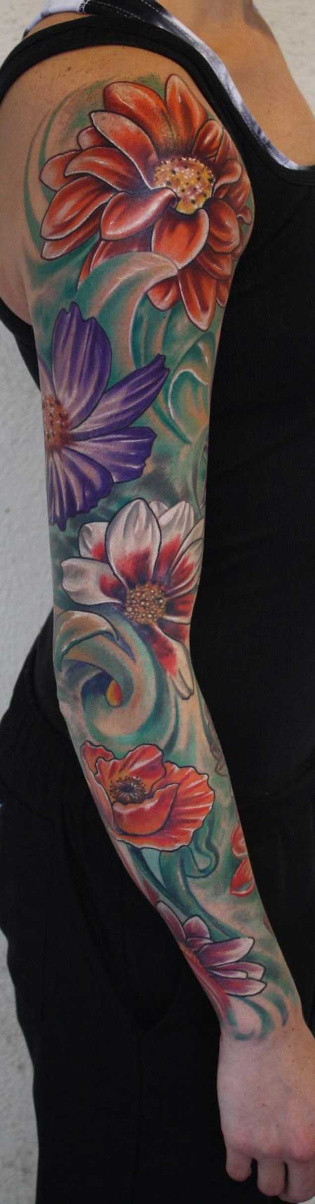 Flower Sleeve Tattoos