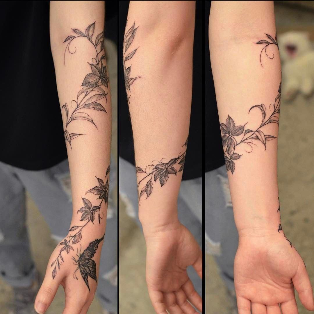 Flowers Tattoo Around Arm Flowers Art Ideas Pages Dev