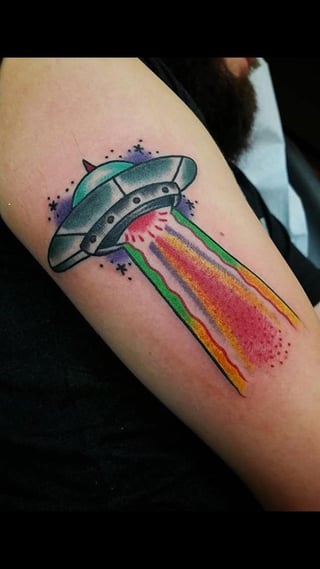 Flying Saucer By Troy Brett At Rick S Tattoos In Arlington Va R Tattoos