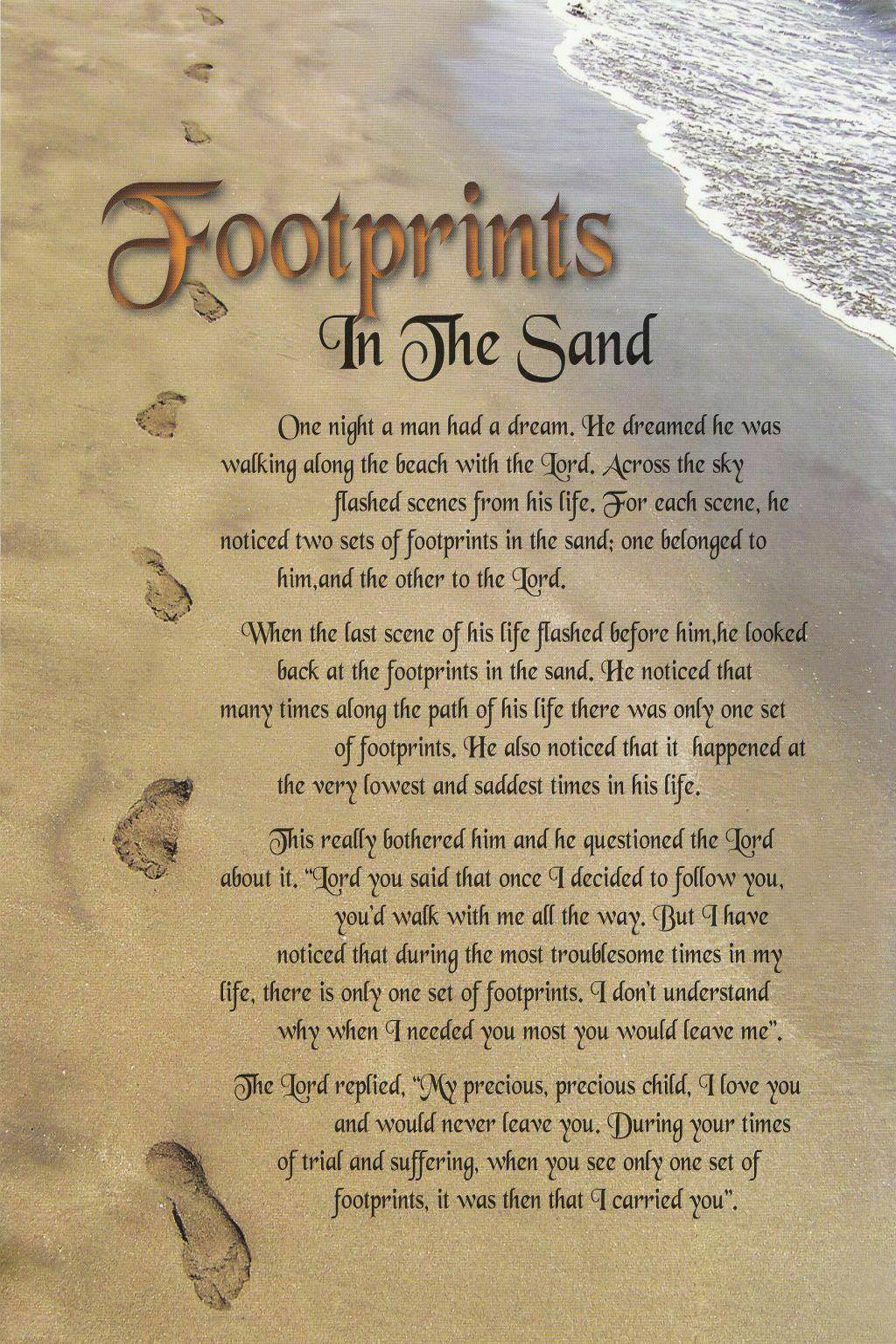 Footprints In The Sand Poem Tattoo