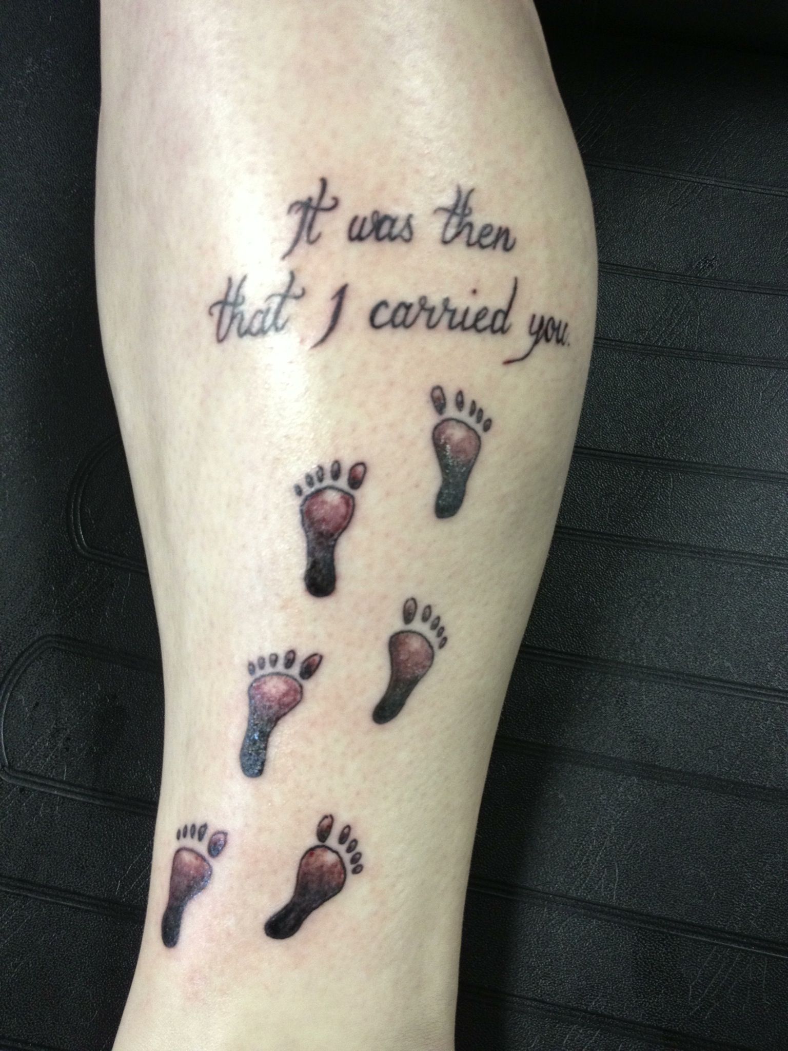 Footprints In The Sand Tattoo An Orginal Idea Jesus Loves My