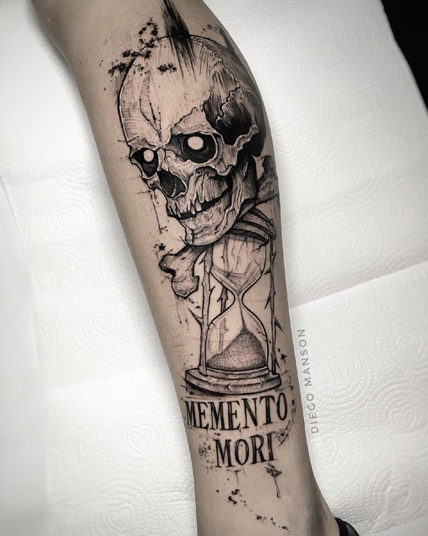 Forearm Memento Mori Tattoo Design Ideas and Meanings