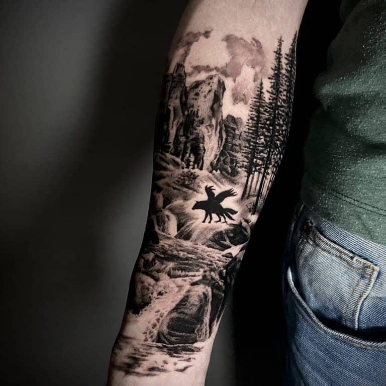 Forest Tattoo Sleeve Tattoos Forest Tattoos Arm Tattoo