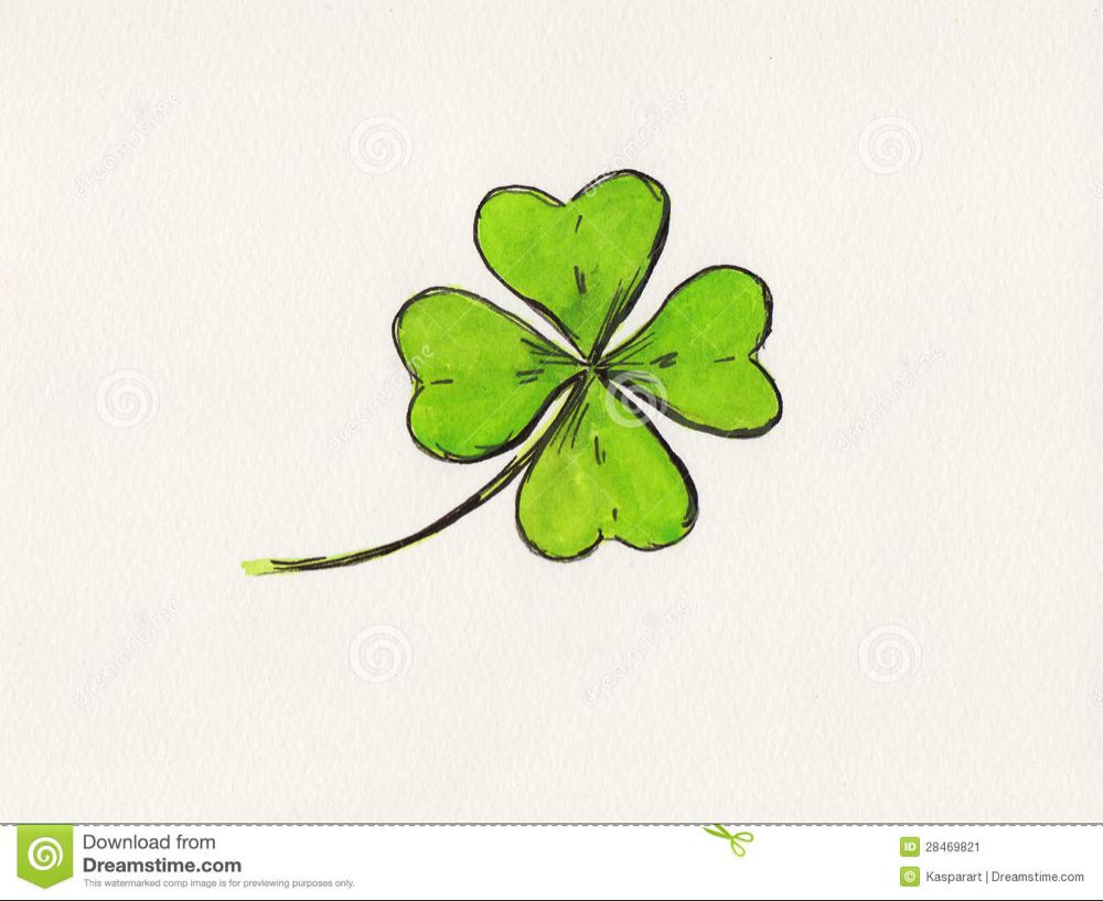 Four Leaf Clover Drawing Four Leaf Clover Tattoo Clover Tattoos Clover Leaf Leaf Tattoos