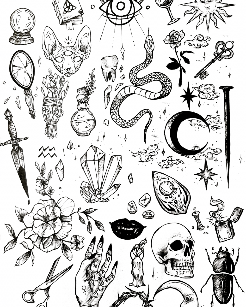 Free Printable Tattoo Flash Sheets