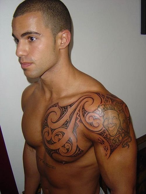 Front Shoulder Tattoos Mens Shoulder Tattoo Chest Tattoo Men Tattoo