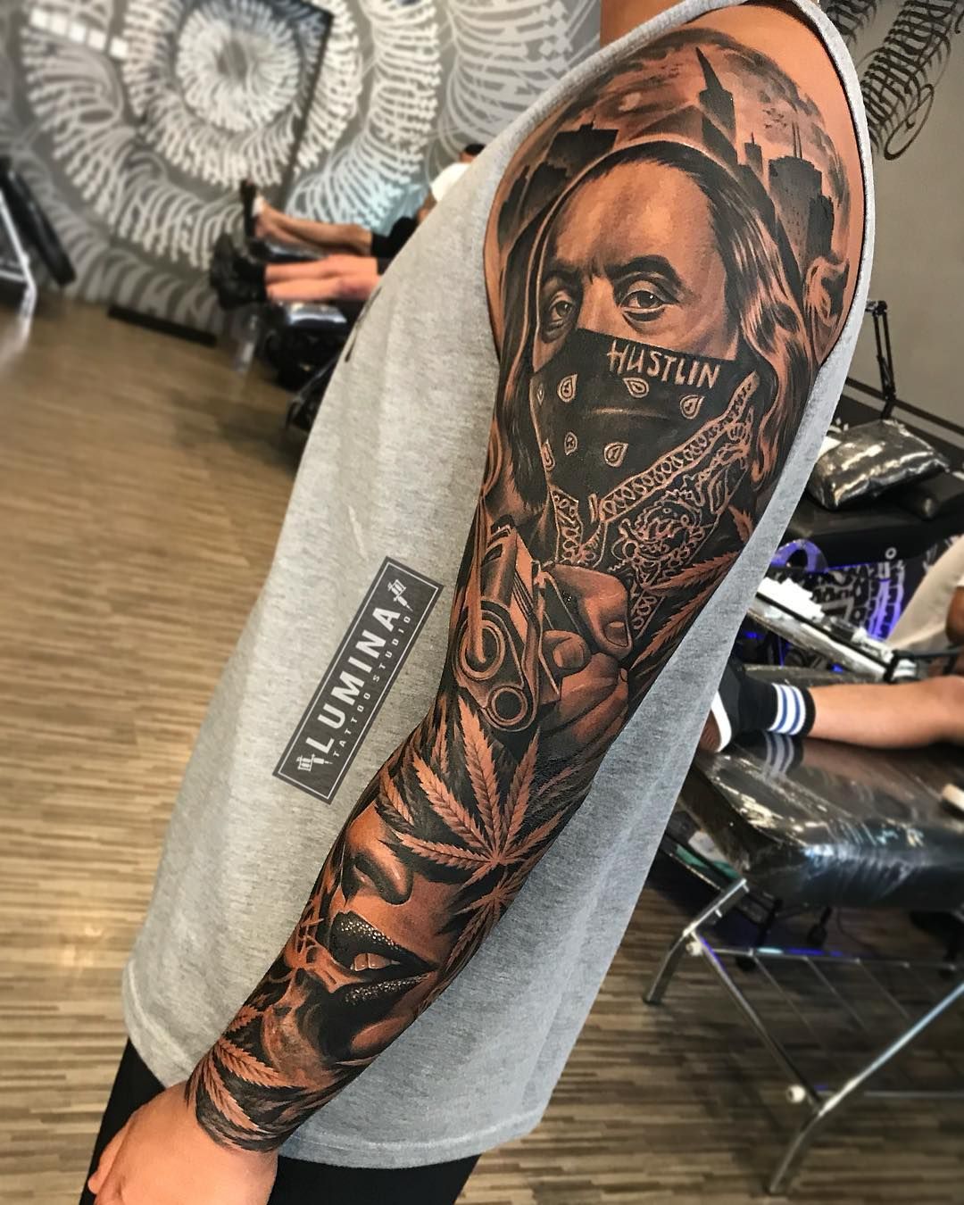 Gangster Arm Tattoos For Men