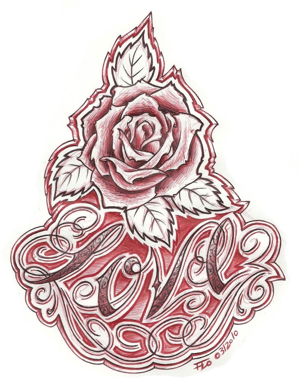 Gangster Drawings Of Roses