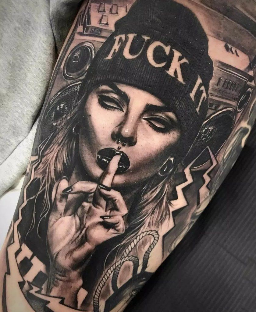 Gangster Tattoos Designs For Girls