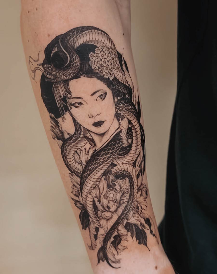 Geisha Tattoo By Ata Ink Photo 27711