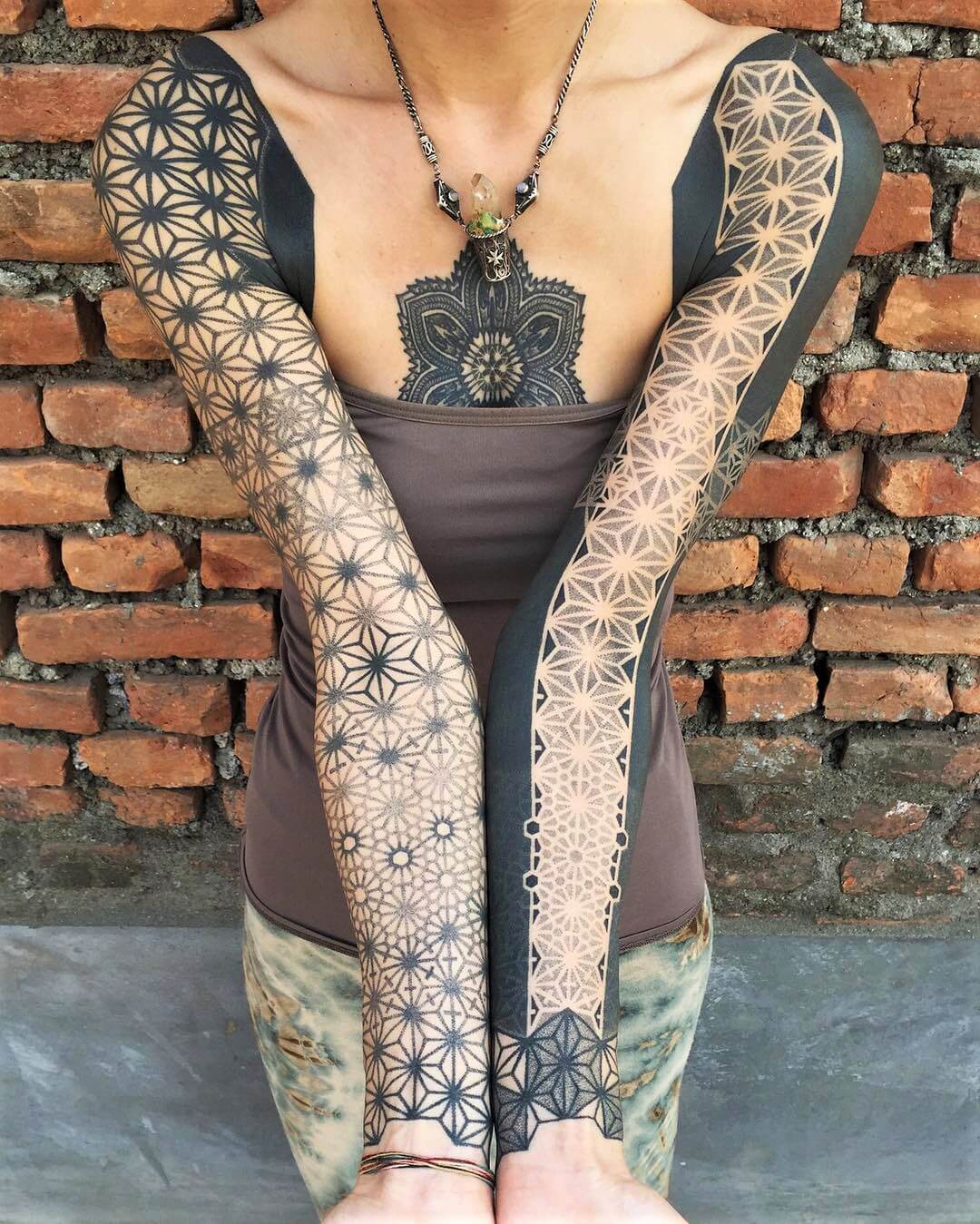 Geometric Black White Sleeve Tattoos Geometric Sleeve Tattoo Full