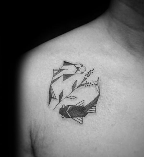 Geometric Tattoo Yin Yang Fish Elleuk Com Tattooviral Com