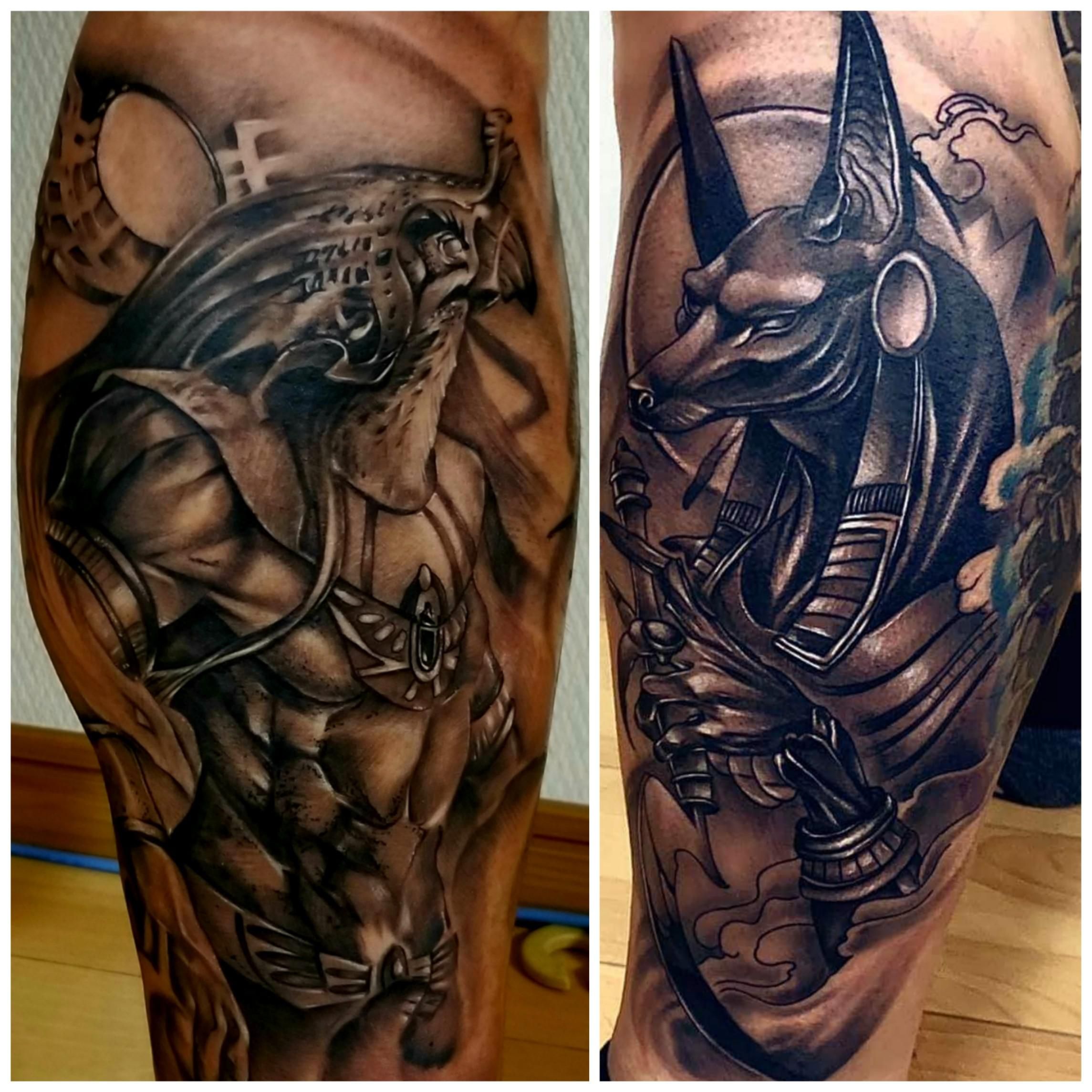 Gods By Thomasbatestattoo In 2021 Egyptian Tattoo Sleeve Egyptian