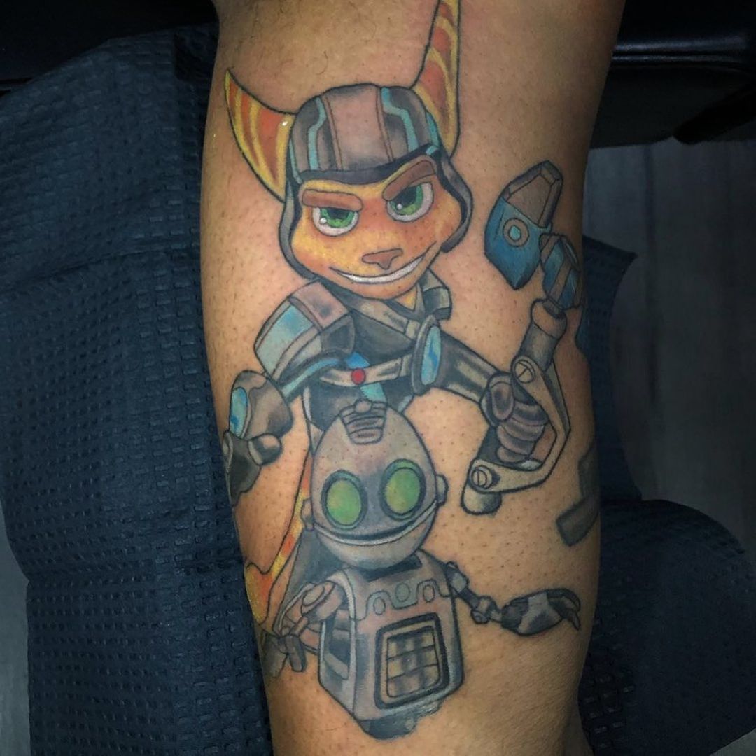 Golden Anchor Tattoo Atlanta On Instagram Ratchet And Clank Tattoo