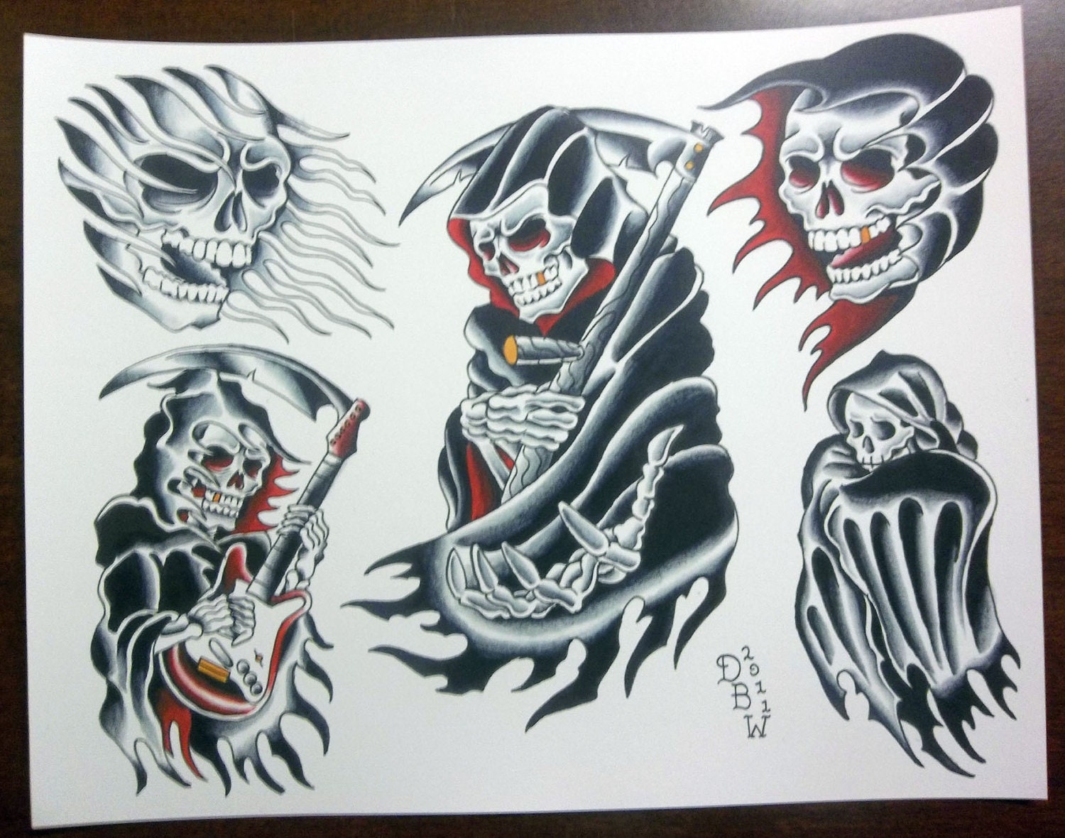 Discover Unique Grim Reaper Tattoo Flash Designs