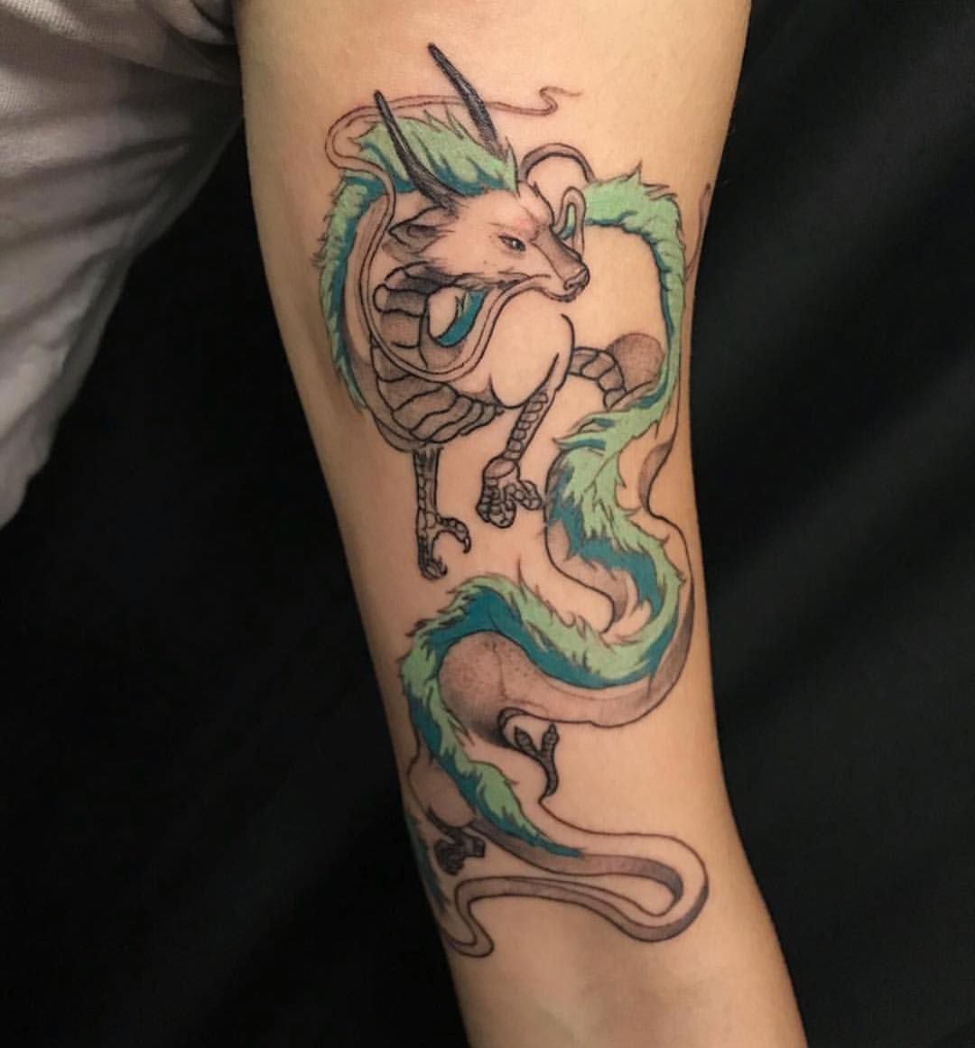 Haku And Chihiro Spirited Away Tattoo By Drew Inker Tattoo Spirited