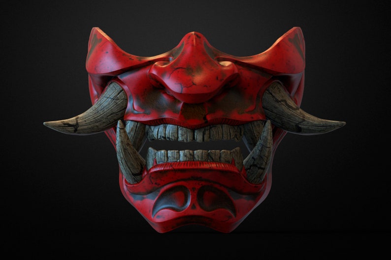 Hannya Mask Stl File Etsy