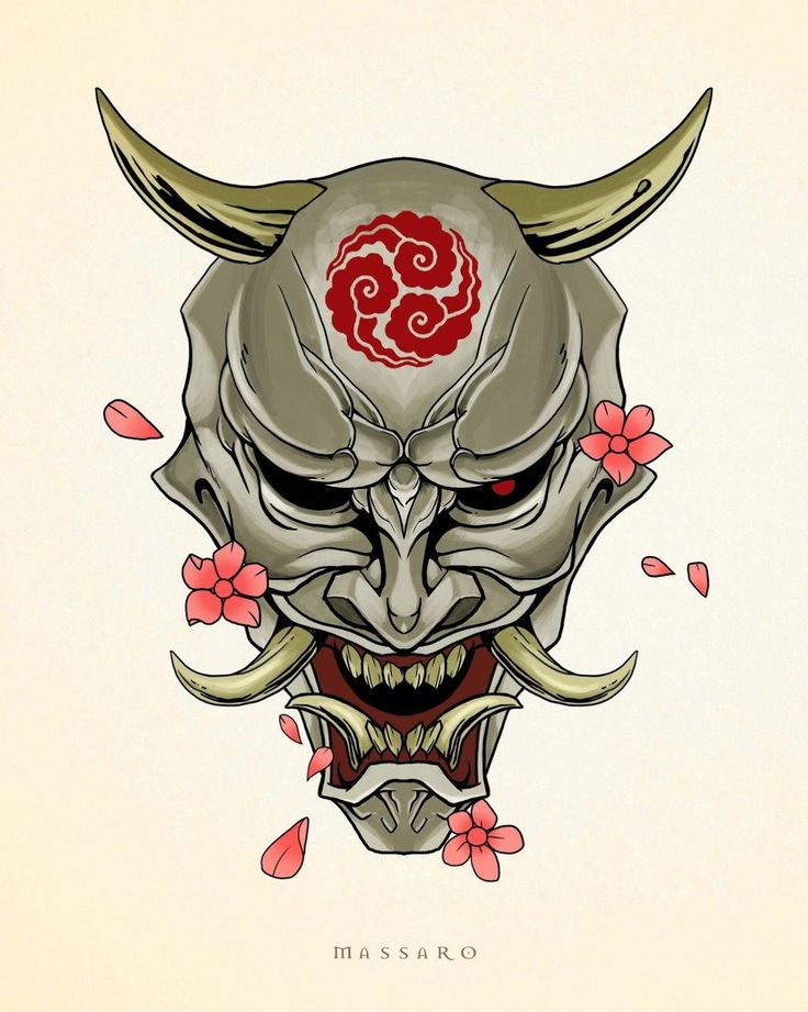 Hannya Maske Tattoo Oni Mask Tattoo Hanya Tattoo Japanese Demon