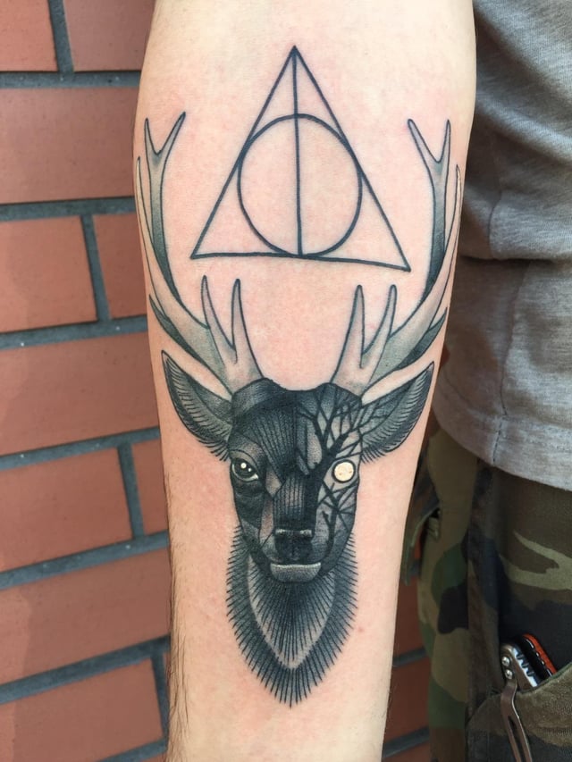 Harry Potter Tattoo By Jake Remenaric At Black Metal Strongsville Oh Tattoos