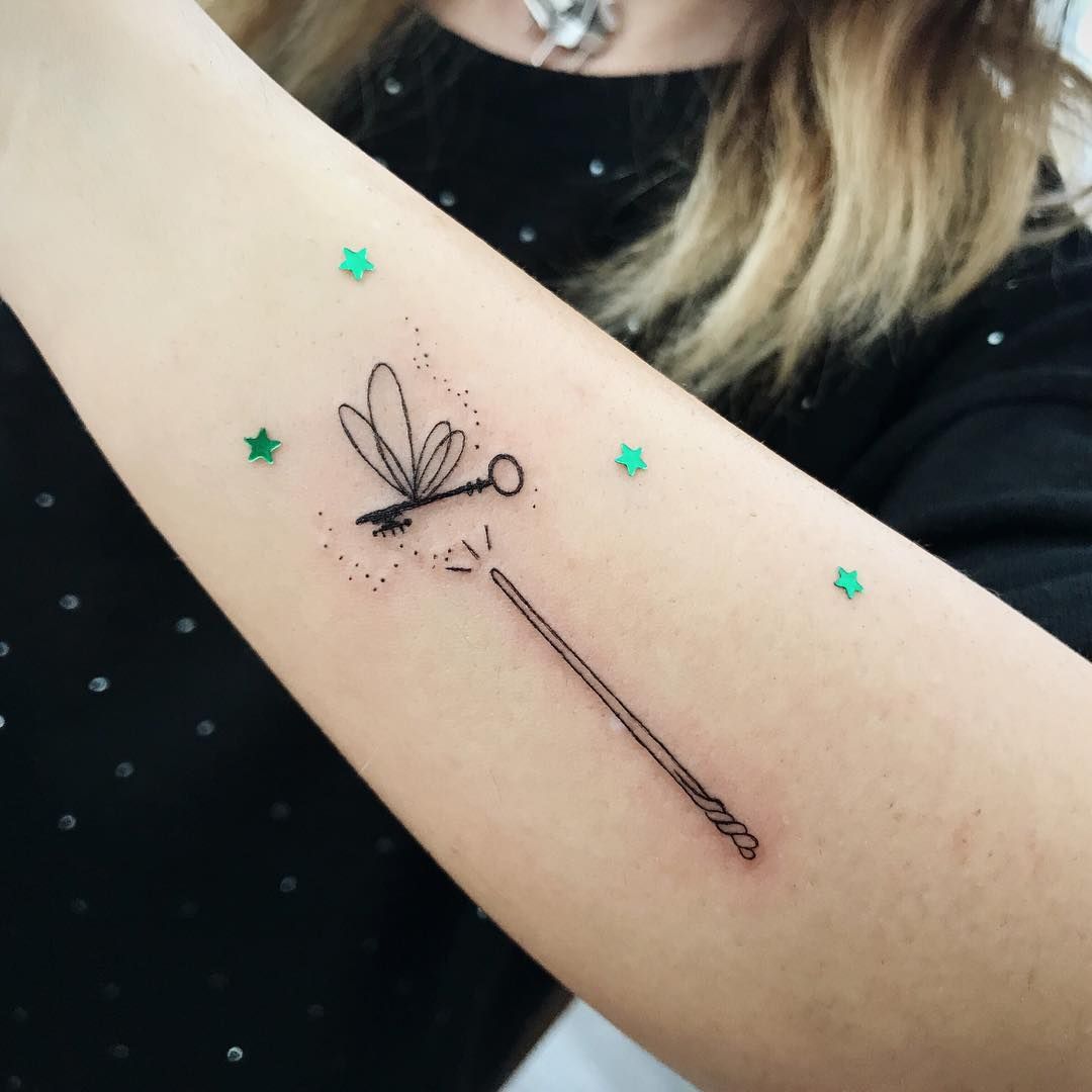 Harry Potter Wand Tattoo By Jonathan Penchoff Wand Tattoo Tattoos