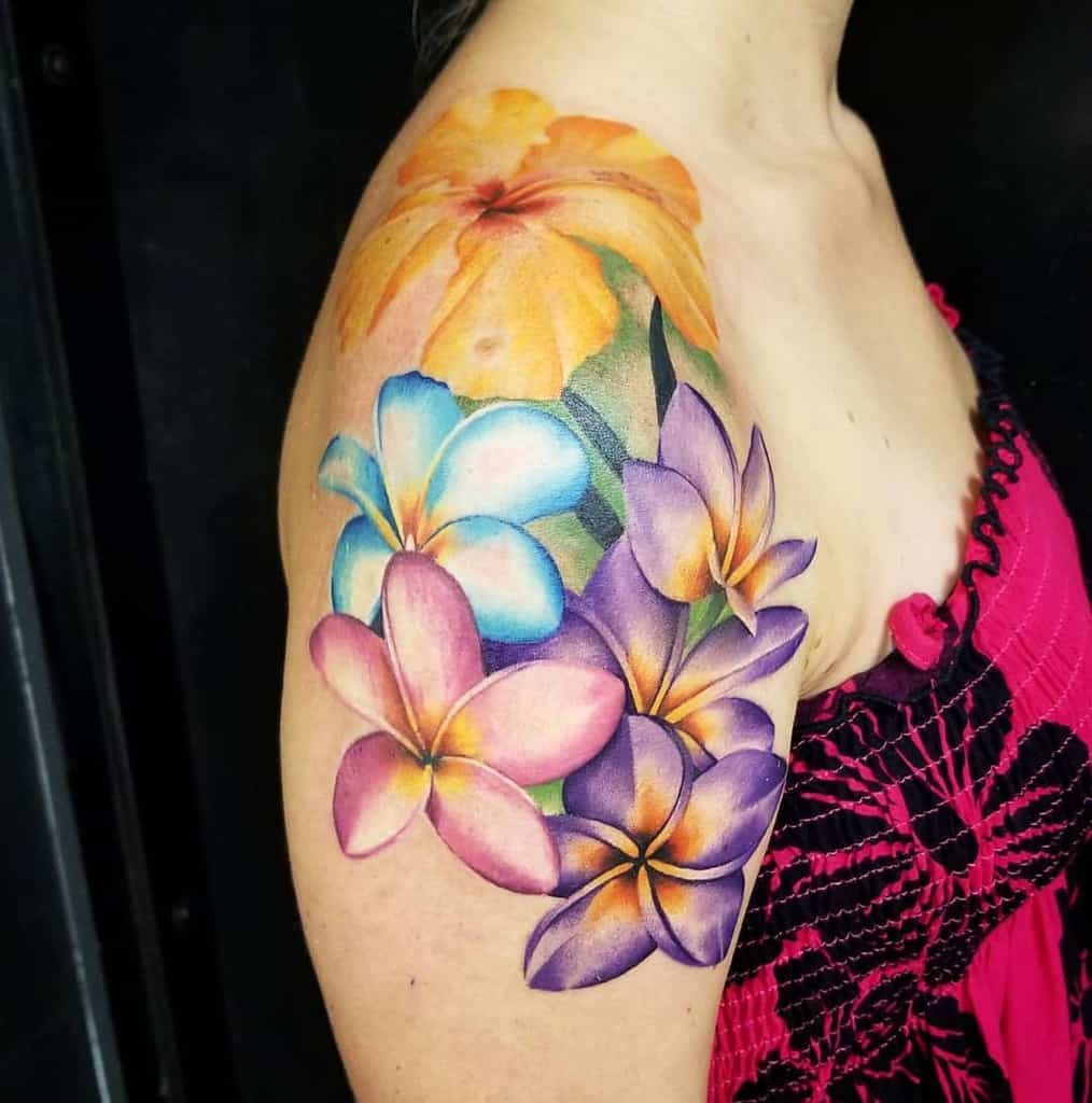 Hawaiian Flower Tattoo Ideas Hawaiian Flower Tattoos Plumeria Tattoo