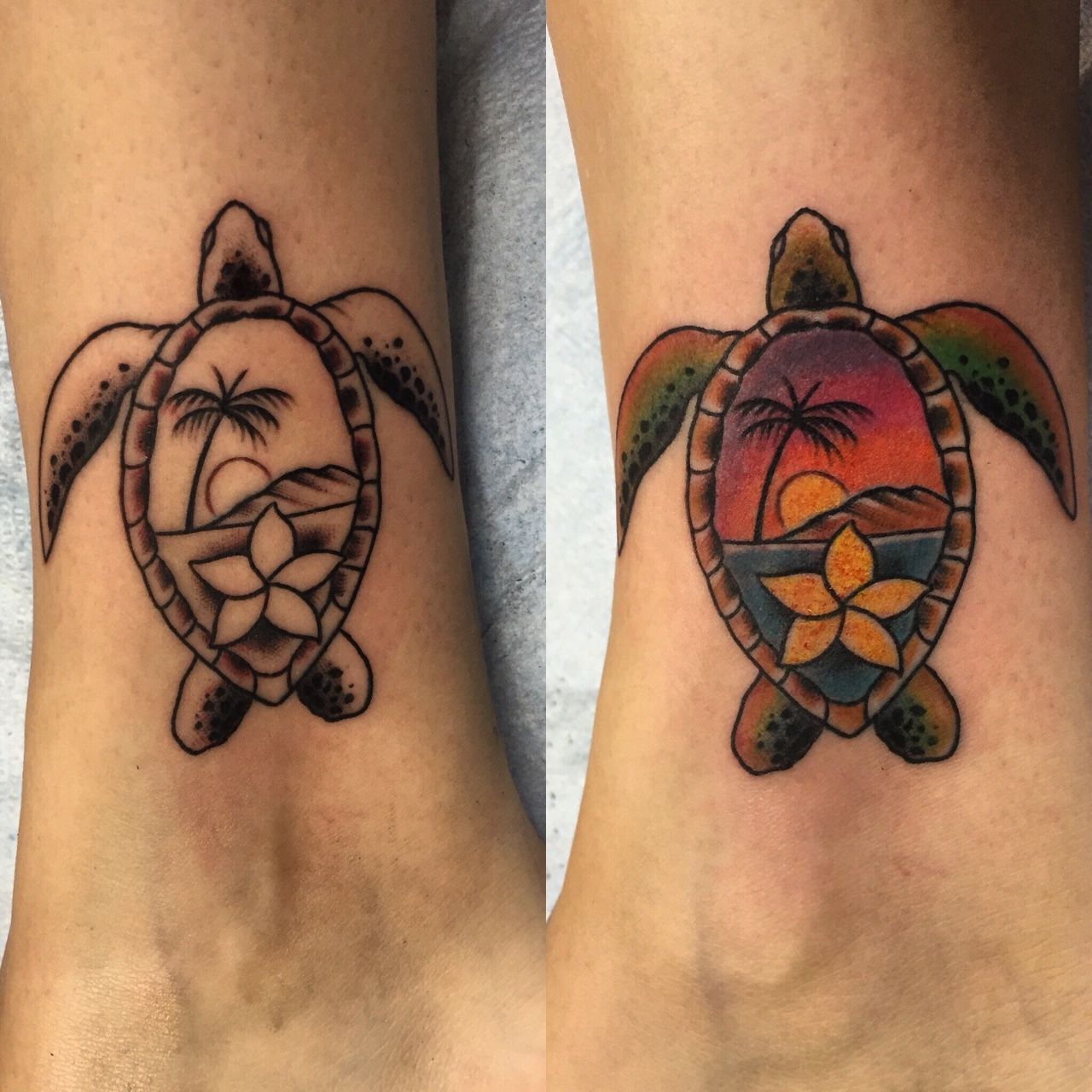 Hawaiian Sea Turtle Tattoos