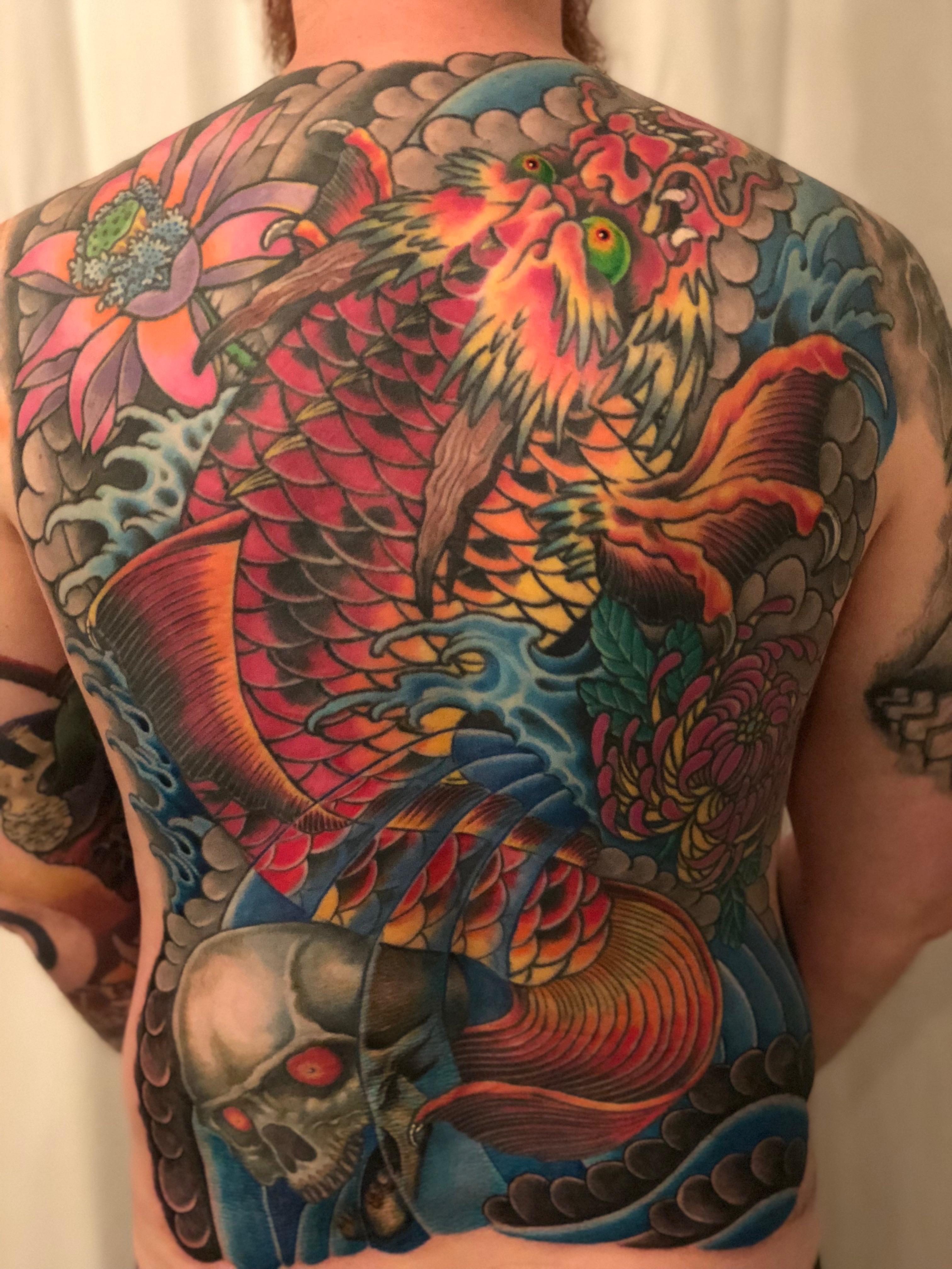 Healed 2018 Japanese Back Piece By Radar At Walk The Line Tattoo In