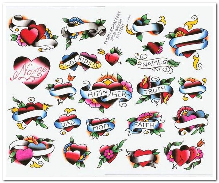 Heart Tattoo Designs With Banner