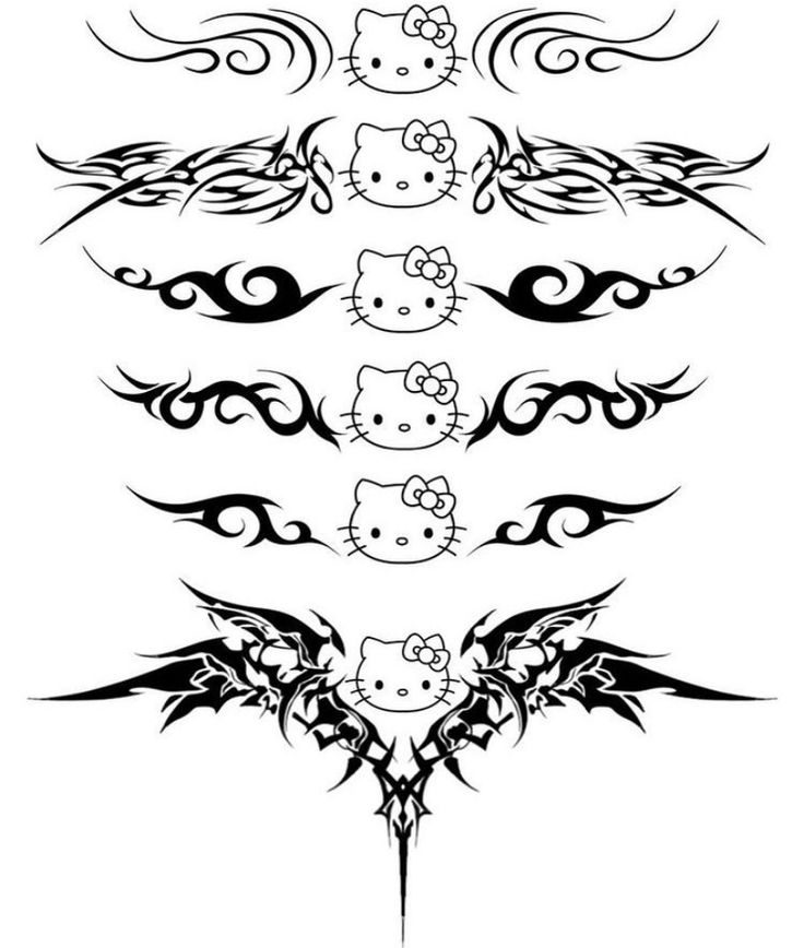 Hello Kitty Tramp Stamp Decal Etsy