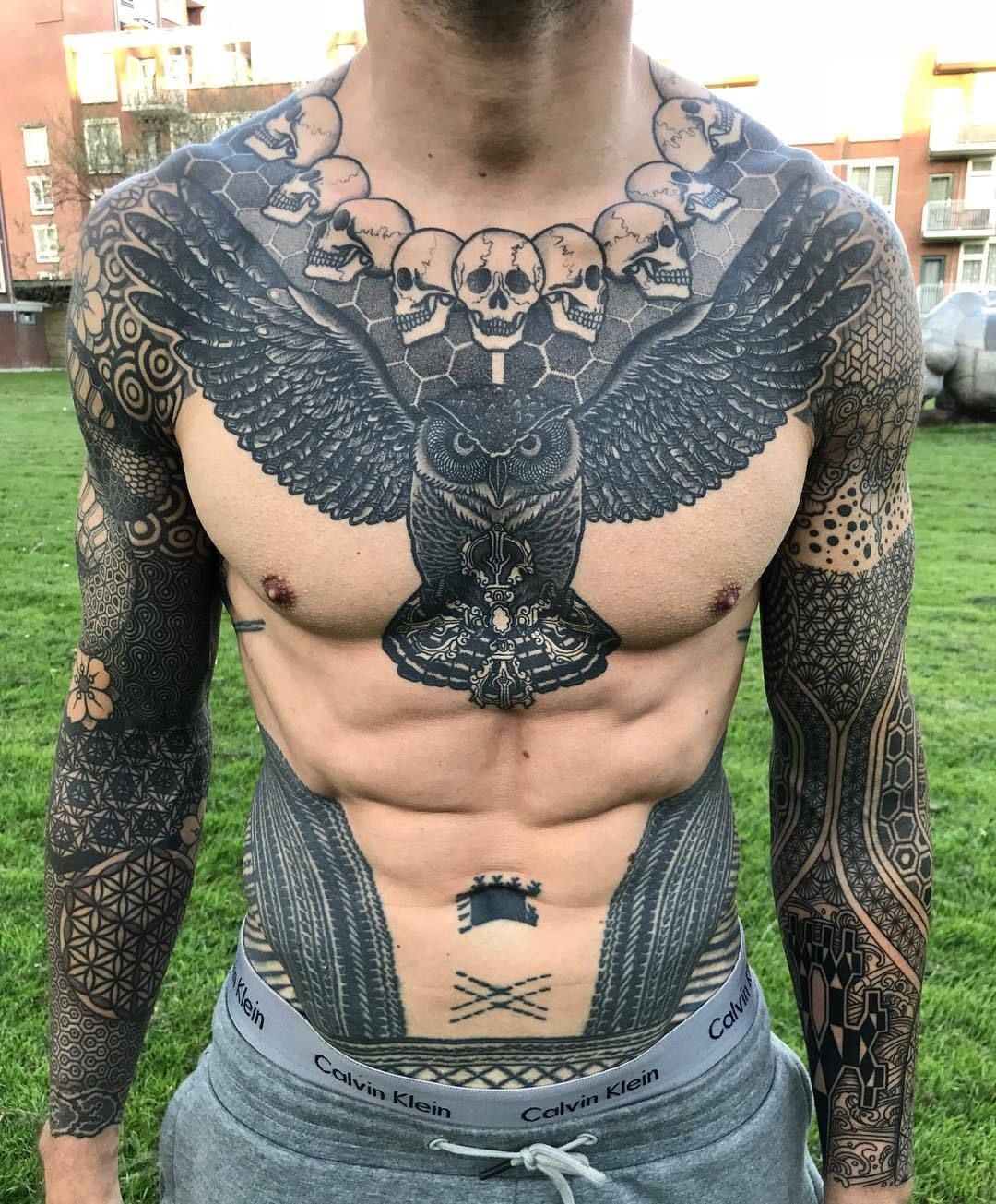 Hex Whole Body Tattoo Cool Chest Tattoos Tattoos For Guys Badass