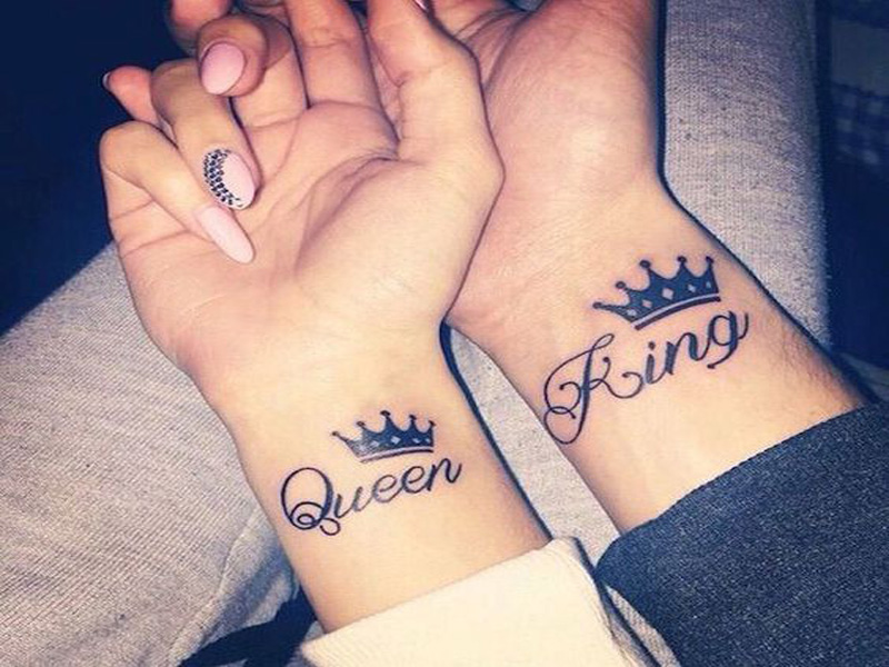 His Queen And Her King With Crown Wall Decals King Queen Tattoo