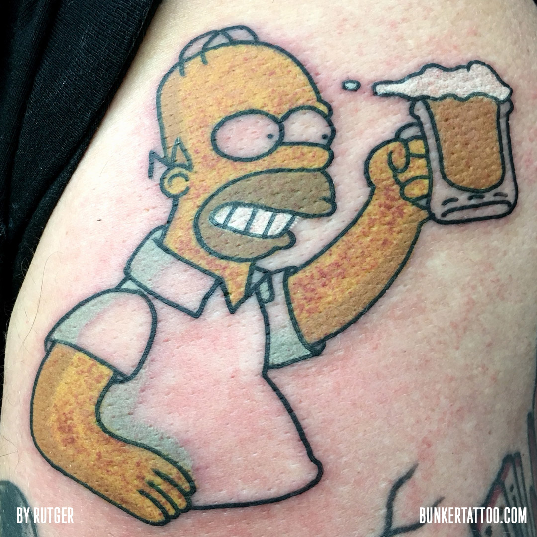 Homer Simpson By Roger Bunker Tattoo Quality Tattoos