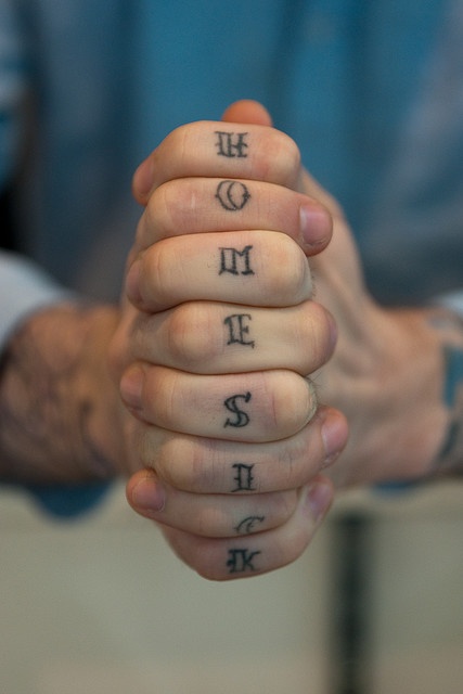 Homesick Knuckle Tattoos Hand Tattoos Tattoos